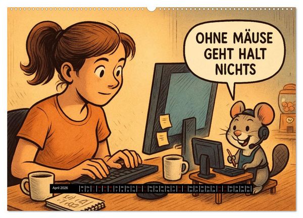 Produktbild: Tierischer Berufsalltag (hochwertiger Premium Wandkalender 2026 DIN A2 quer), Kunstdruck in Hochglanz