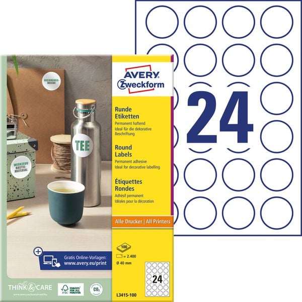 AVERY® ZWECKFORM Etiketten Universal