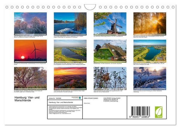 Produktbild: Hamburg: Vier- und Marschlande (Wandkalender 2026 DIN A4 quer), CALVENDO Monatskalender