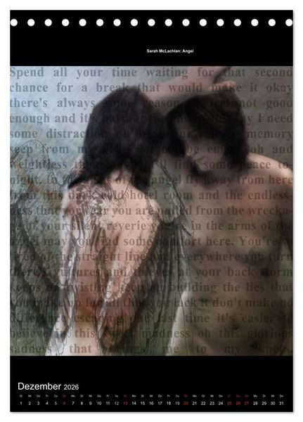 Produktbild: Lyrics In Squares (Tischkalender 2026 DIN A5 hoch), CALVENDO Monatskalender