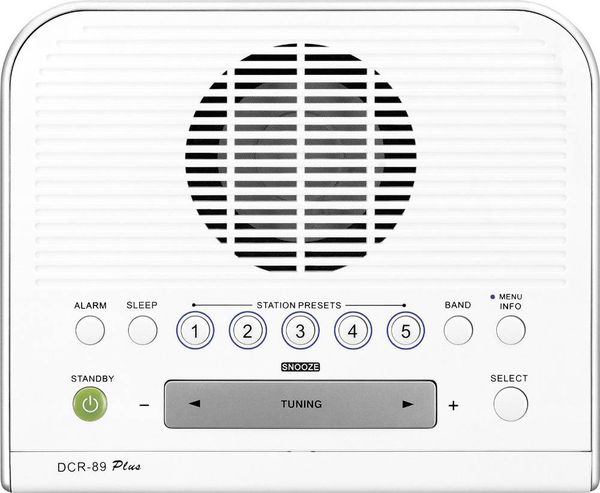Produktbild: Sangean DCR-89+ Radiowecker DAB+, UKW AUX Wei&szlig;