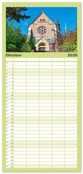 Produktbild: Familienplaner 2026 - Hennef - Stadt der 100 D&ouml;rfer mit 5 Spalten (Wandkalender, 21 x 45 cm) CALVENDO