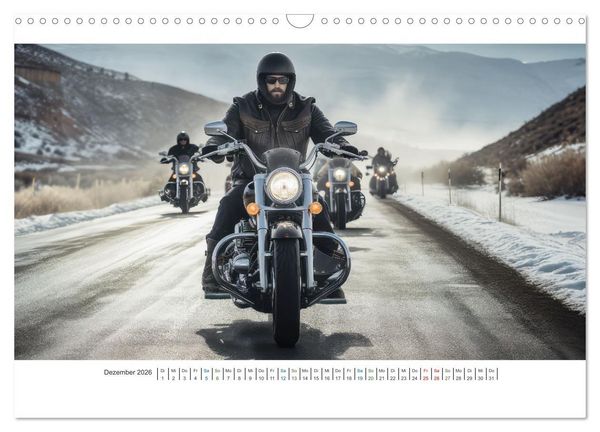 Produktbild: Biker in unendlicher Weite (Wandkalender 2026 DIN A3 quer), CALVENDO Monatskalender