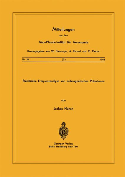 Produktbild: Statistische Frequenzanalyse von Erdmagnetischen Pulsationen
