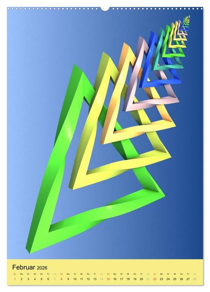 Produktbild: Fraktale Geometrie (hochwertiger Premium Wandkalender 2026 DIN A2 hoch), Kunstdruck in Hochglanz
