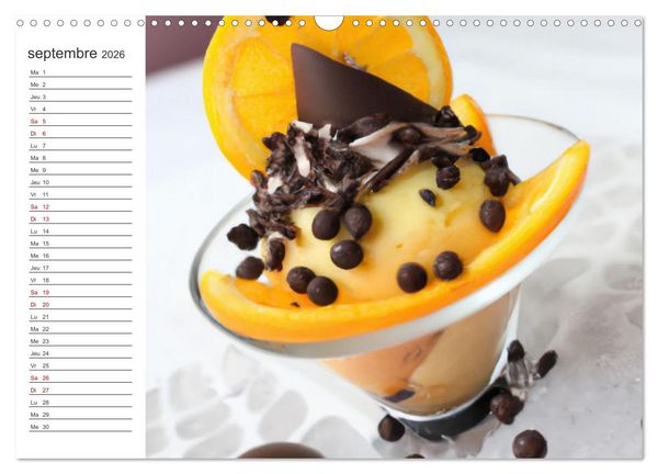 Produktbild: Gourmandises glac&eacute;es (Calendrier mural 2026 DIN A3 vertical), CALVENDO calendrier mensuel