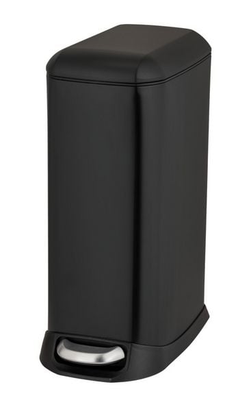 Produktbild: Treteimer Mod. Design 12 L, Easy-Close, Schwarz, mit herausnehmbarem Einsatz
