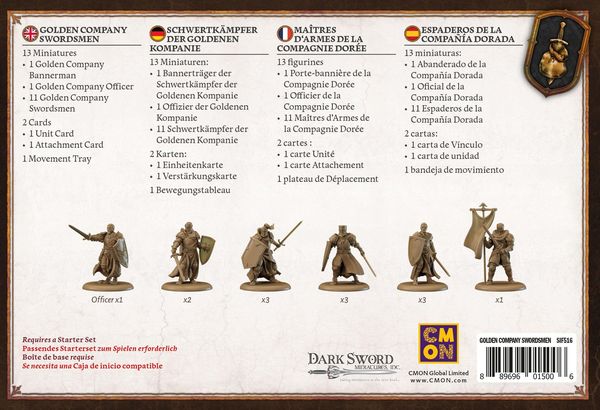Produktbild: Song of Ice & Fire - Golden Company Swordsmen (Schwertk&auml;mpfer der Goldenen Kompanie)