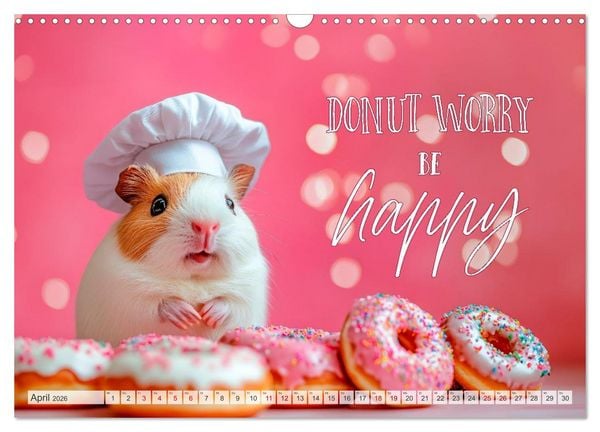 Produktbild: Meerschweinchen LUSTIG DURCHS JAHR (Wandkalender 2026 DIN A3 quer), CALVENDO Monatskalender