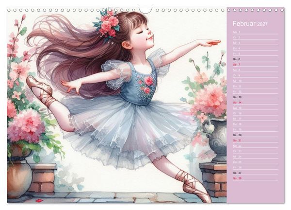 Produktbild: Zauberhafte Ballerina (Wandkalender 2027 DIN A3 quer), CALVENDO Monatskalender