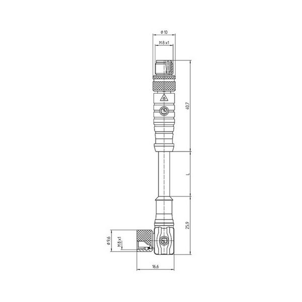 Produktbild: Lutronic 1063 Sensor-/Aktor-Anschlussleitung M8 5.00m Polzahl Sensoren: 4 1St.
