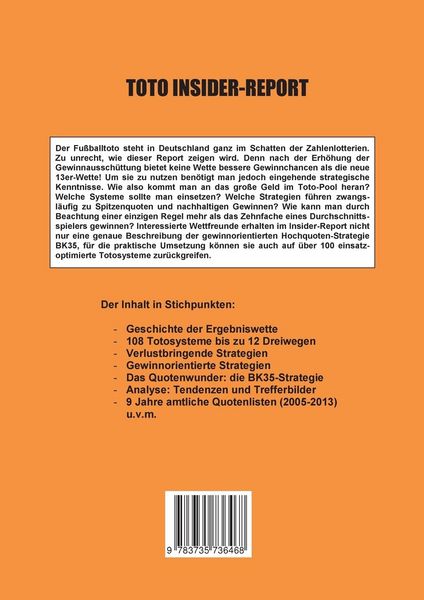 Produktbild: Toto Insider-Report