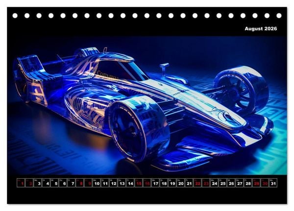 Produktbild: Surreale Cyber Cars (Tischkalender 2026 DIN A5 quer), CALVENDO Monatskalender