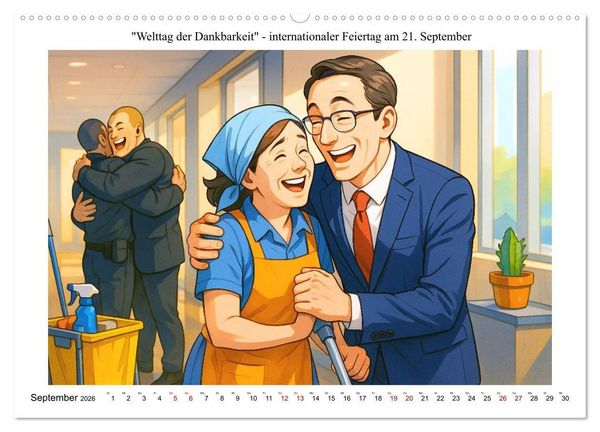 Produktbild: Kalender der kuriosen Feiertage (hochwertiger Premium Wandkalender 2026 DIN A2 quer), Kunstdruck in Hochglanz