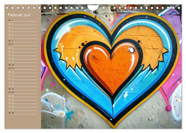 Produktbild: Graffiti im Blick &ndash; Das Jahr in Farben (Wandkalender 2026 DIN A4 quer), CALVENDO Monatskalender