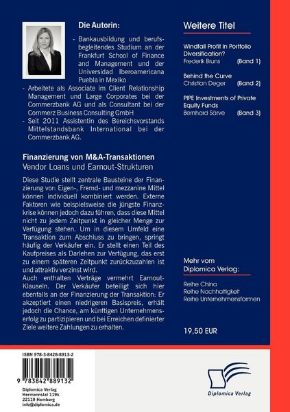 Produktbild: Finanzierung von M&A-Transaktionen: Vendor Loans und Earnout-Strukturen