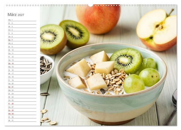 Produktbild: MorgenM&uuml;sli - Ein Jahr voller Farbe und Genuss (hochwertiger Premium Wandkalender 2027 DIN A2 quer), Kunstdruck in Hochglanz