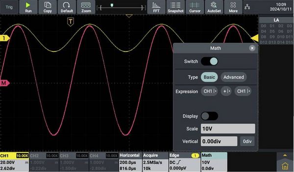 Produktbild: VOLTCRAFT DOV1254 LA Digital-Oszilloskop 125 MHz 4-Kanal 1.25 GSa/s 100 Mpts 12 Bit Digital-Speicher (DSO), Logic-Analyser 1 St.