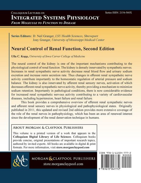 Produktbild: Neural Control of Renal Function, Second Edition