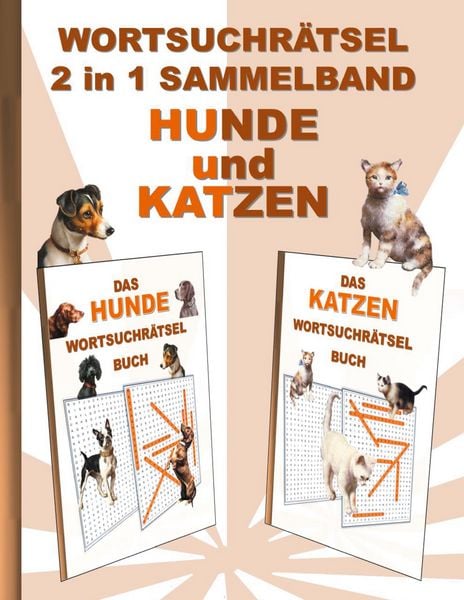 Produktbild: Wortsuchr&auml;tsel 2 in 1 Sammelband Hunde und Katzen