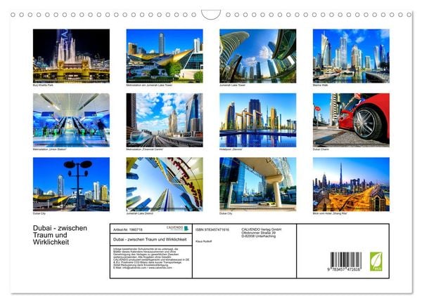 Produktbild: Dubai - zwischen Traum und Wirklichkeit (Wandkalender 2026 DIN A3 quer), CALVENDO Monatskalender