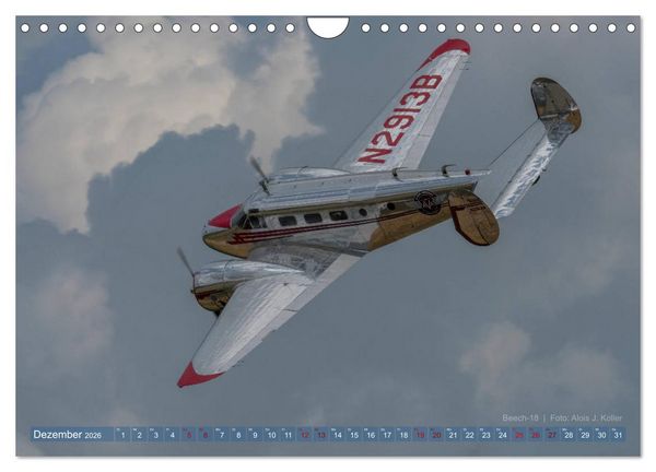 Produktbild: Historische Propellerflugzeuge 2026 (Wandkalender 2026 DIN A4 quer), CALVENDO Monatskalender