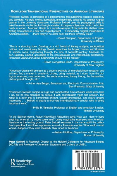 Produktbild: American Utopia and Social Engineering in Literature, Social Thought, and Political History
