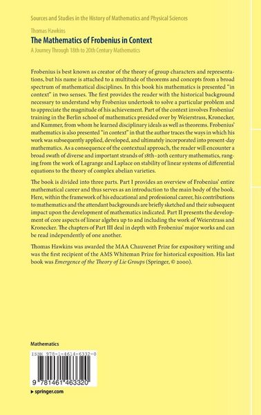 Produktbild: The Mathematics of Frobenius in Context