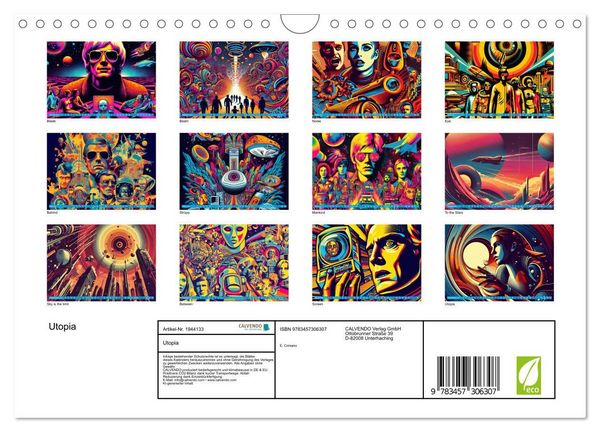 Produktbild: Utopia (Wandkalender 2026 DIN A4 quer), CALVENDO Monatskalender