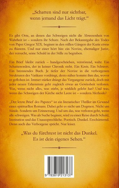 Produktbild: Der letzte Brief des Papstes