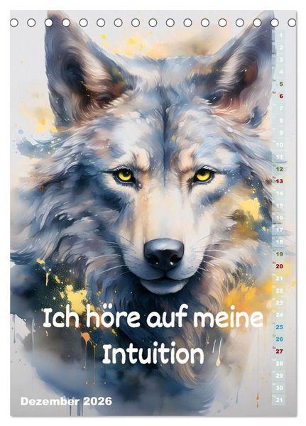 Produktbild: Ich bin stark - Ein tierischer Affirmationskalender (Tischkalender 2026 DIN A5 hoch), CALVENDO Monatskalender