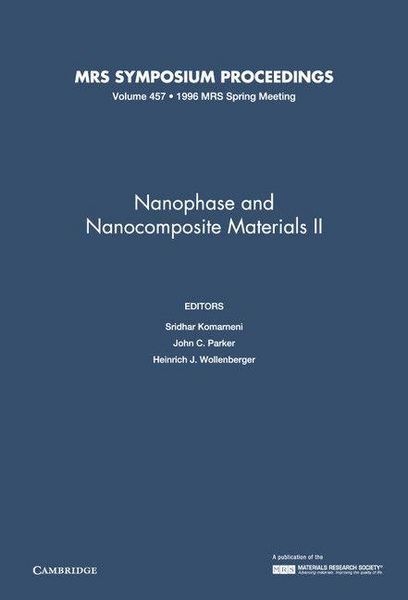Produktbild: Nanophase and Nanocomposite Materials II
