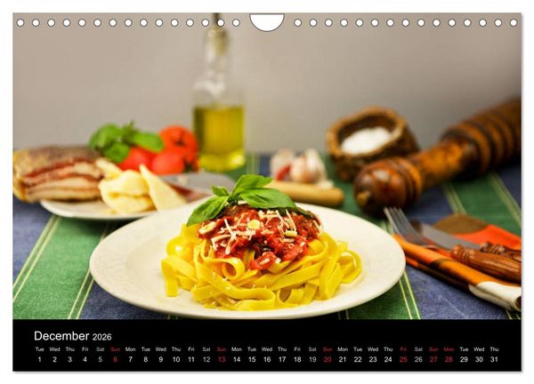 Produktbild: PASTA (Wall Calendar 2026 DIN A4 landscape), CALVENDO 12 Month Wall Calendar