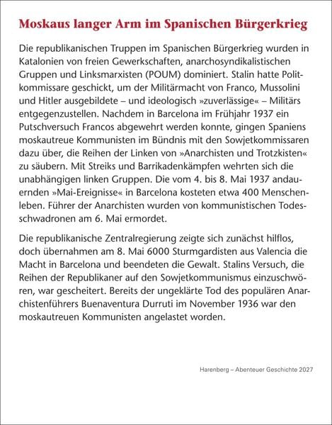 Produktbild: Abenteuer Geschichte Tagesabrei&szlig;kalender 2027 - Menschen, Ereignisse, Epochen - von den Anf&auml;ngen bis heute