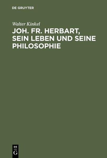 Produktbild: Joh. Fr. Herbart, sein Leben und seine Philosophie