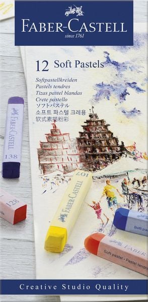 Produktbild: Faber-Castell Softpastellkreiden, 12er Set Etui
