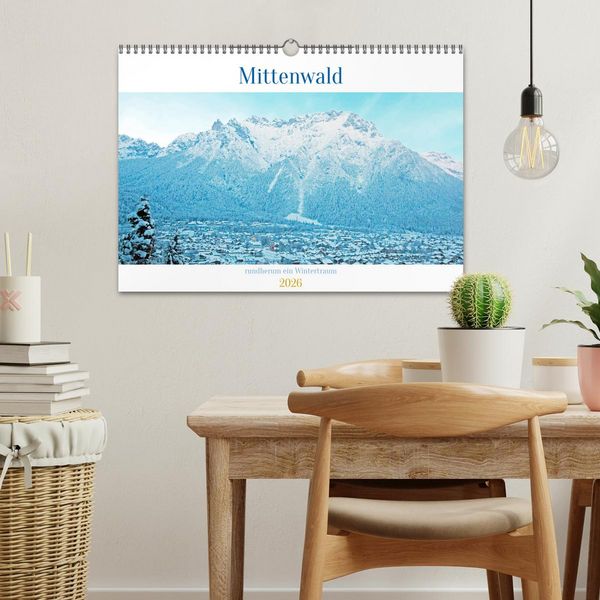 Produktbild: Mittenwald rundherum ein Wintertraum (Wandkalender 2026 DIN A3 quer), CALVENDO Monatskalender
