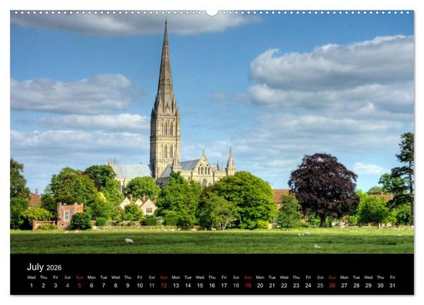 Produktbild: Anglican Cathedrals (High Quality Premium Wall Calendar 2026 DIN A2 landscape),CALVENDO 12 Month Wall Calendar