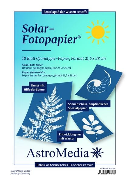 Produktbild: Das Solar-Fotopapier (21,5x28cm), 10 Blatt