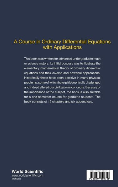 Produktbild: Course in Ordinary Differential Equations with Applications
