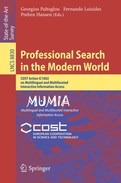 Produktbild: Professional Search in the Modern World