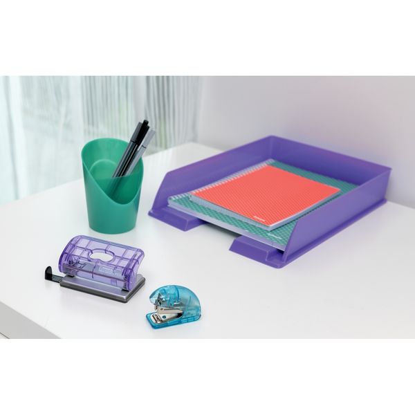 Produktbild: LEITZ Heftger&auml;t Rapid F4 Colour'Breeze bis 10 Blatt transparent blau
