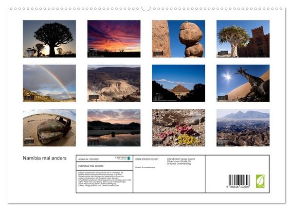 Produktbild: Namibia mal anders (hochwertiger Premium Wandkalender 2026 DIN A2 quer), Kunstdruck in Hochglanz