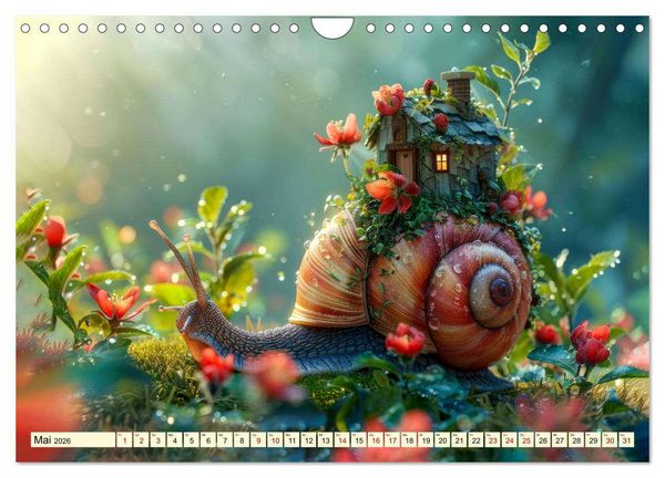 Produktbild: My home is my castle - flotte Schnecken unterwegs (Wandkalender 2026 DIN A4 quer), CALVENDO Monatskalender