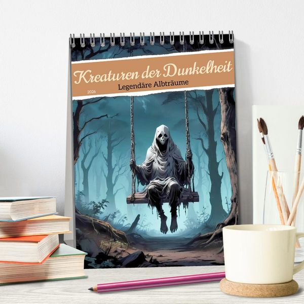 Produktbild: Kreaturen der Dunkelheit - Legend&auml;re Albtr&auml;ume (Tischkalender 2026 DIN A5 hoch), CALVENDO Monatskalender
