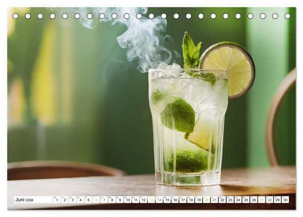 Produktbild: Dein Monat dein Cocktail (Tischkalender 2026 DIN A5 quer), CALVENDO Monatskalender