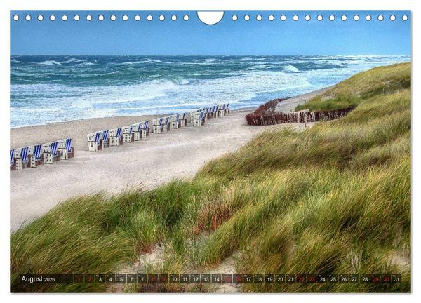 Produktbild: Sylt - Farbige Momente (Wandkalender 2026 DIN A4 quer), CALVENDO Monatskalender