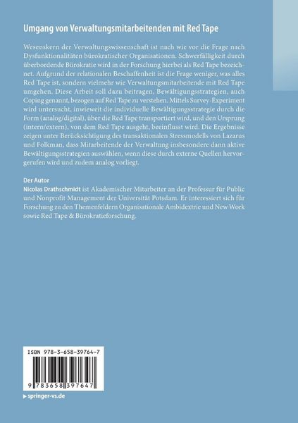 Produktbild: Umgang von Verwaltungsmitarbeitenden mit Red Tape