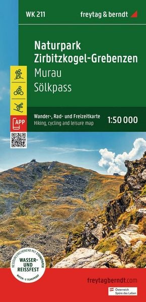 Produktbild: freytag & berndt Wanderkarte WK 211 Naturpark Zirbitzkogel-Grebenzen, Murau - S&ouml;lkpass 1:50.000
