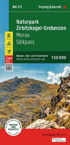 Produktbild: Freytag & berndt Wanderkarte WK 211 Naturpark Zirbitzkogel-Grebenzen, Murau - S&ouml;lkpass 1:50.000